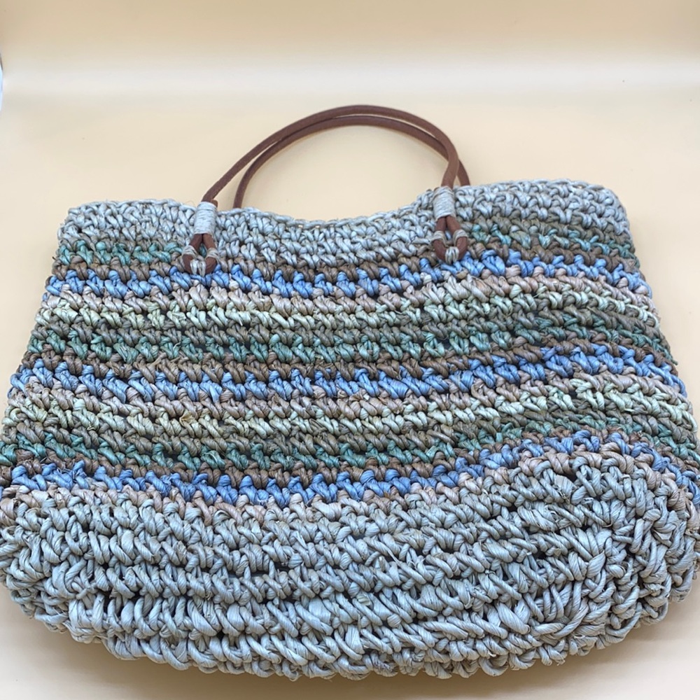 Cappelli Straw Handbag | Color: Green/Blue